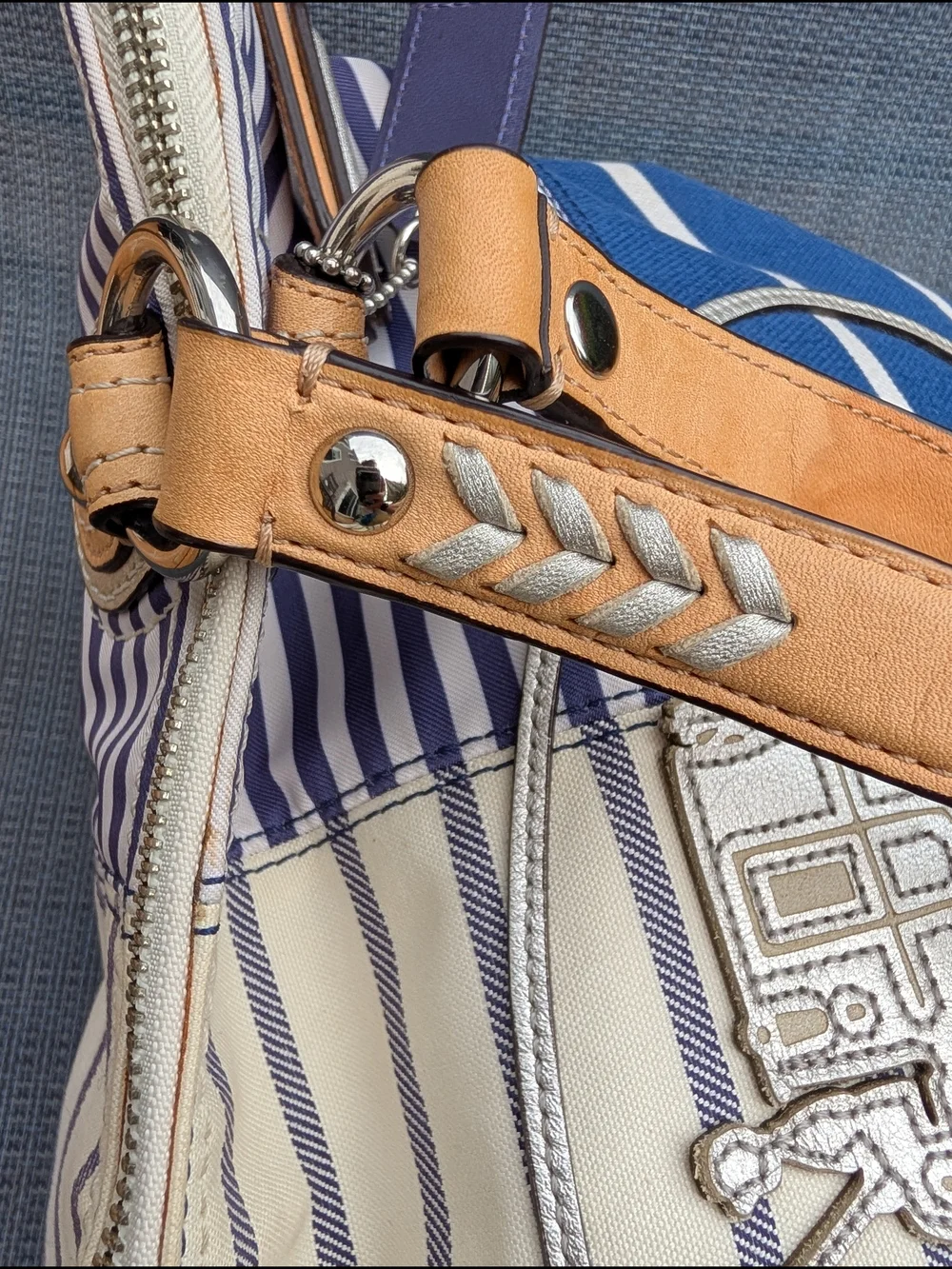 Coach New York Hamptons Weekend Patchwork Tote Bag (M1126-19618)
